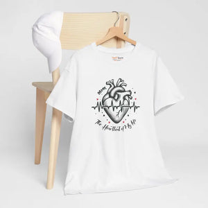 Mom Heartbeat Unisex Heavy Cotton Tee - Love & Style - Dipaliz - T-shirts