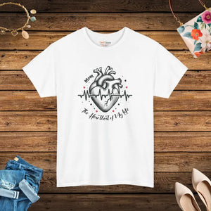 Mom Heartbeat Unisex Heavy Cotton Tee - Love & Style - Dipaliz - T-shirts