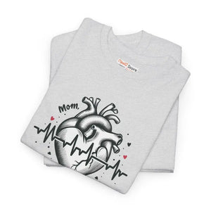 Mom Heartbeat Unisex Heavy Cotton Tee - Love & Style - Dipaliz - T-shirts