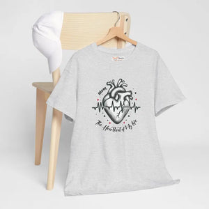 Mom Heartbeat Unisex Heavy Cotton Tee - Love & Style - Dipaliz - T-shirts