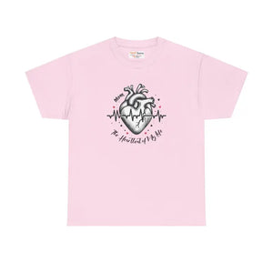Mom Heartbeat Unisex Heavy Cotton Tee - Love & Style - Dipaliz - Light Pink / s - T-shirts