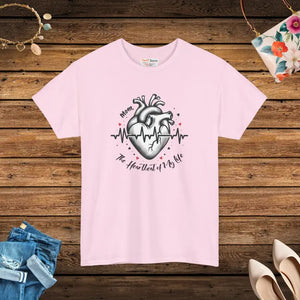 Mom Heartbeat Unisex Heavy Cotton Tee - Love & Style - Dipaliz - T-shirts