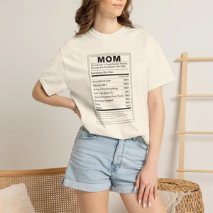 Mom Nutrition Facts T-shirt, Funny Mother’s Day Gift Tee - T-shirts