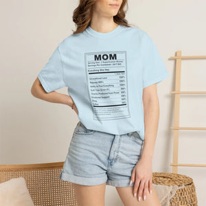 Mom Nutrition Facts T-shirt, Funny Mother’s Day Gift Tee - T-shirts