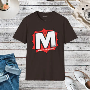 Mom to the Rescue Unisex Softstyle Tee - Comfort Style - Dipaliz - Dark Chocolate / s - T-shirts