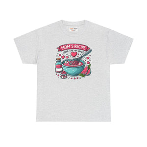 Moms Recipe Unisex Tee - Heavy Cotton Home Cooking - Dipaliz - T-shirts - s