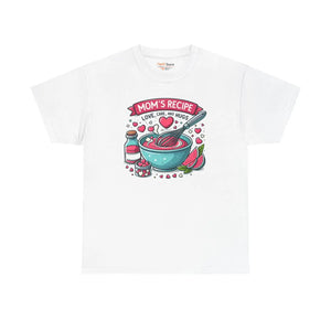Moms Recipe Unisex Tee - Heavy Cotton Home Cooking - Dipaliz - T-shirts - s