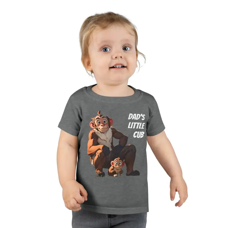 Monkey Dad & Cub Classic Fit Toddler T-shirt Fun - Graphite Heather / 5t Kids Clothes