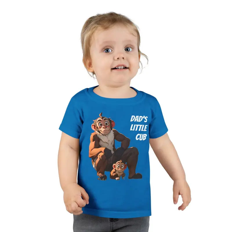 Monkey Dad & Cub Classic Fit Toddler T-shirt Fun - Sapphire / 5t Kids Clothes