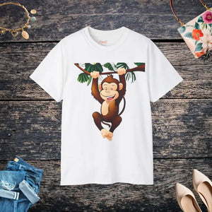 Unisex Ultra Cotton Tee Classic Monkey Vibe - Dipaliz - White / s - T-shirts
