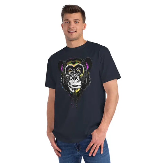 Monkey with Paint Organic Unisex Classic T-shirt - Pacific / s