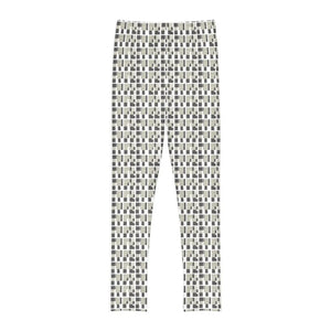 Eco Chic Length Leggings - Monochrome Checkered Pattern - Dipaliz - Activewear