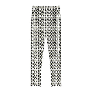 Eco Chic Length Leggings - Monochrome Checkered Pattern - Dipaliz - Activewear