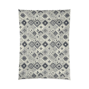 Monochrome Geometric Comforter – One-sided Print - Dipaliz - Quilts & Comforters