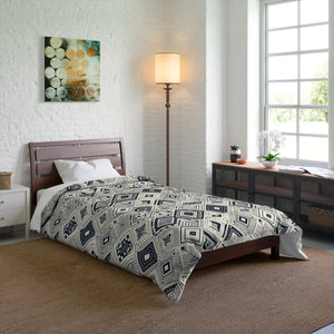 Monochrome Geometric Comforter – One-sided Print - Dipaliz - Quilts & Comforters