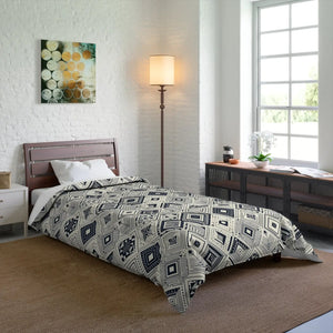 Monochrome Geometric Comforter – One-sided Print - Dipaliz - Quilts & Comforters