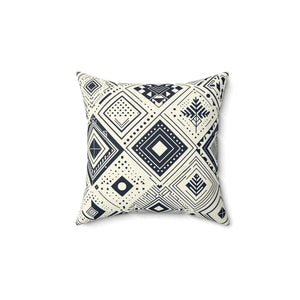 Monochrome Geometric Polyester Pillow – Square - Dipaliz - Throw Pillows