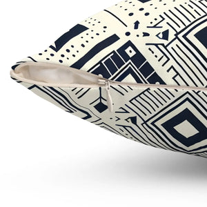 Monochrome Geometric Polyester Pillow – Square - Dipaliz - Throw Pillows