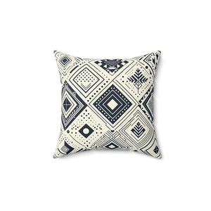 Monochrome Geometric Polyester Pillow – Square - Dipaliz - Throw Pillows