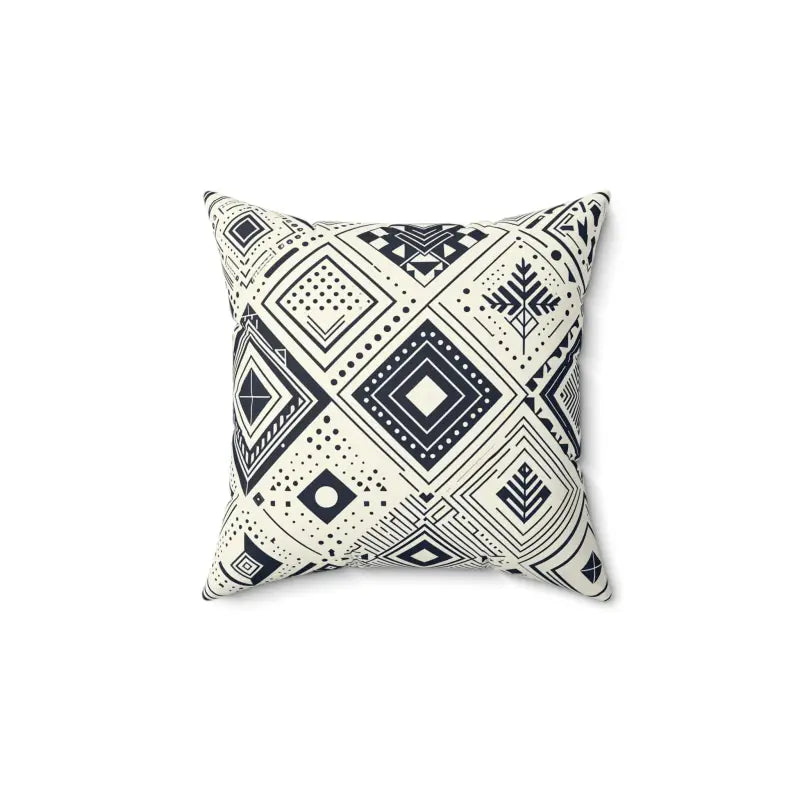 Transform your Space: Monochrome Geometric Polyester Pillow - Home Decor