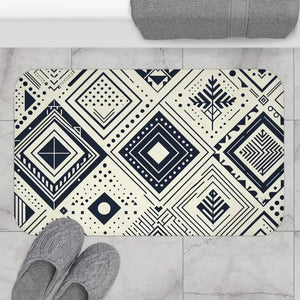 Geometrical Pattern Bath Mat - Anti-slip Backing - Dipaliz - 34’’ × 21’’ - Mats & Rugs