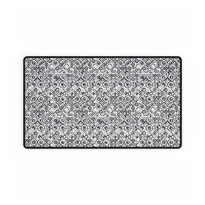 Hatched line work detail on the DipaliZ retro gears desk mat