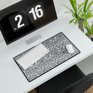 Monochrome Retro Gears Desk Mat, Large Gaming/office Mouse Pad - Pads