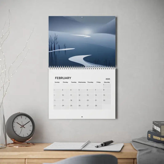 Monochrome Winter Wonderland Calendar 2025: Elevate your Space - 10.8’’ x 8.4’’ / Semi Glossy