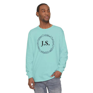 Personalized Monogram Wreath Long Sleeve Tee - Dipaliz - T-shirts