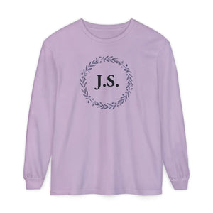 Personalized Monogram Wreath Long Sleeve Tee - Dipaliz - T-shirts