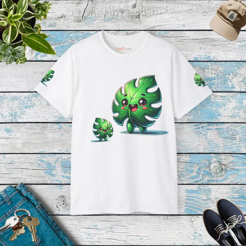 Monstera Leaf Unisex Ultra Cotton Tee - White / s T-shirt