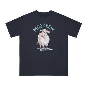 T-shirt - Eco-friendly Cow Tee - Moo Crew Comfort Style - Dipaliz