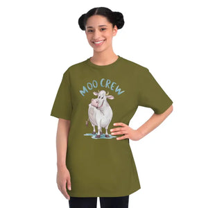 T-shirt - Eco-friendly Cow Tee - Moo Crew Comfort Style - Dipaliz