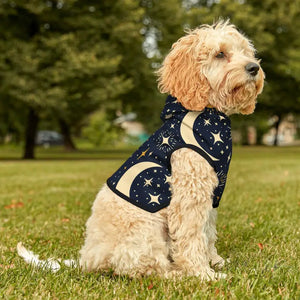 Stars Dog Hoodie - Dreamy Moon Print Pet Comfort Wear - Dipaliz - Hoodies