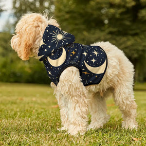 Stars Dog Hoodie - Dreamy Moon Print Pet Comfort Wear - Dipaliz - Xxs / Black Rib - Hoodies