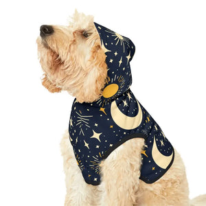 Stars Dog Hoodie - Dreamy Moon Print Pet Comfort Wear - Dipaliz - Hoodies