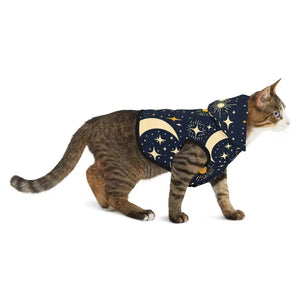 Stars Dog Hoodie - Dreamy Moon Print Pet Comfort Wear - Dipaliz - Hoodies