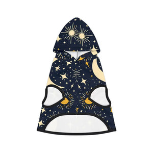 Stars Dog Hoodie - Dreamy Moon Print Pet Comfort Wear - Dipaliz - Hoodies