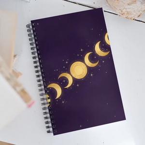 Moon Notebook Spiral Journal Dreamy Design Dipaliz - Journals