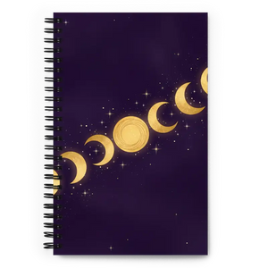 Moon Notebook Spiral Journal Dreamy Design Dipaliz - Journals