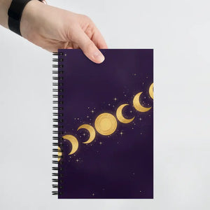 Moon Notebook Spiral Journal Dreamy Design Dipaliz - Journals