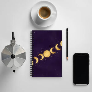 Moon Notebook Spiral Journal Dreamy Design Dipaliz - Journals