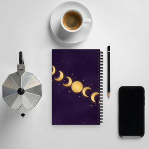 Celestial Moon Notebook Spiral - Glow - Dipaliz - Journals