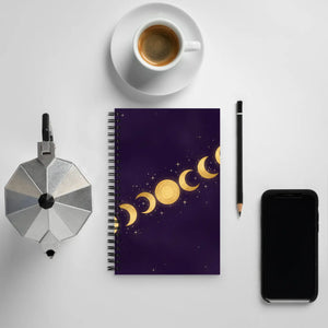 Celestial Moon Notebook Spiral - Glow - Dipaliz - Journals