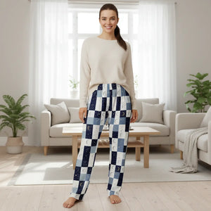 Moon Patchwork Pajama Pants, Women’s Cozy Sleepwear - Pajamas - s