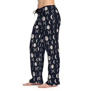 All-over Moon Phase Women’s Pajama Pants - Celestial Comfort - Dipaliz - Pajamas