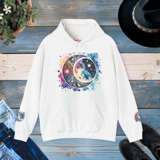 Cosmic Vibes Unisex Heavy Blend Hooded Sweatshirt - White / s Hoodie