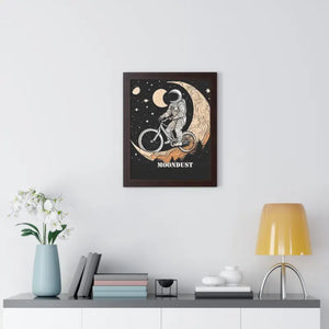Framed Vertical Poster - Moon Riding Cosmic Art - Dipaliz - Posters Prints & Visual Artwork