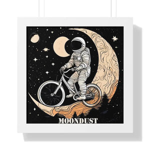 Framed Vertical Poster - Moon Riding Cosmic Art - Dipaliz - 16″ x / White - Posters Prints & Visual Artwork