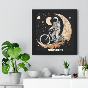 Framed Vertical Poster - Moon Riding Cosmic Art - Dipaliz - Posters Prints & Visual Artwork